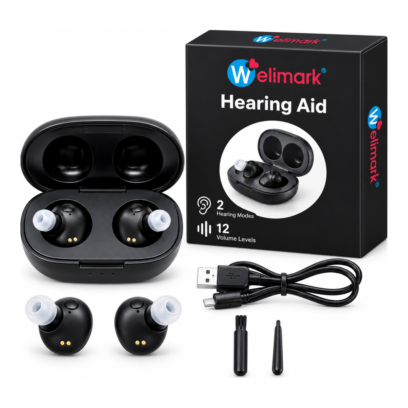 Welimark Rechargeable Hearing Aid (Both Ear) SC-39